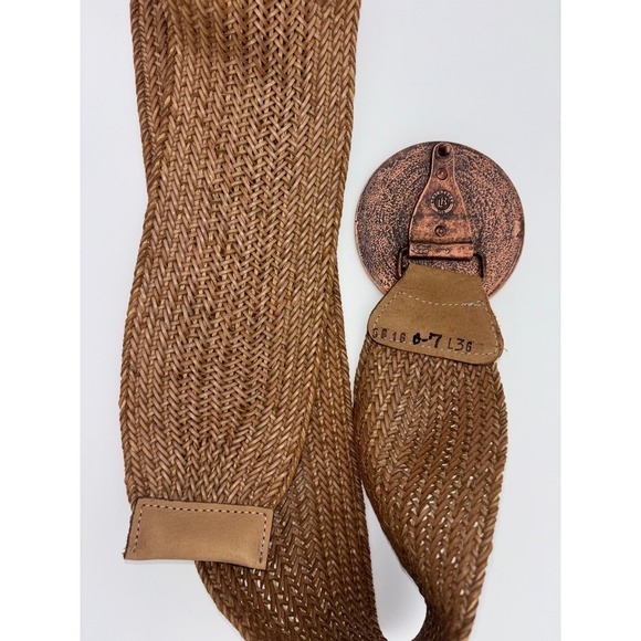 LEATHEROCK‎ Turquoise Woven Belt Boho Western Leather Southwest Medallion Tessa main image 5